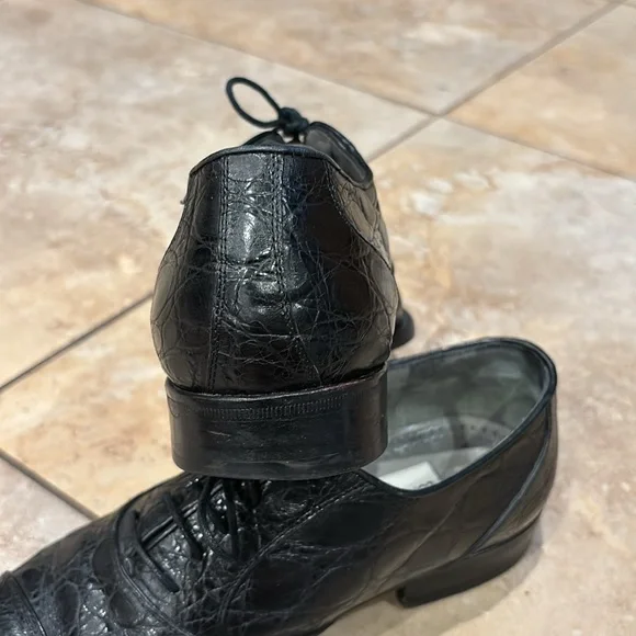 Lorenzo Banfi Man’s Italian Shoe Crocodile Dressing size 8 - Picture 7 of 16